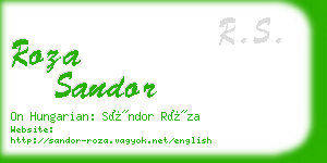 roza sandor business card